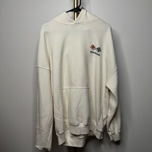 Abercrombie & Fitch Soft Fleece Hoodie in Cream